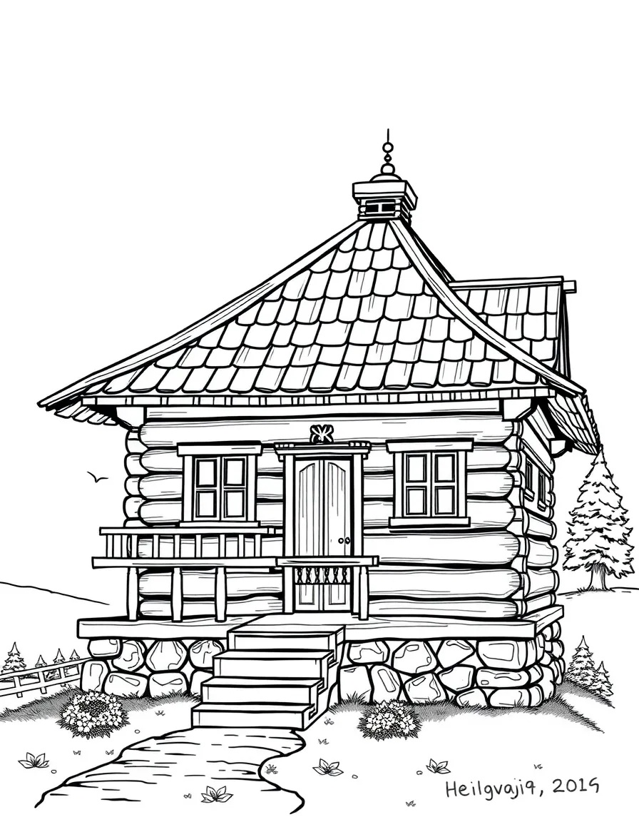 (Heilongjiang) Traditional Russian-style wooden house