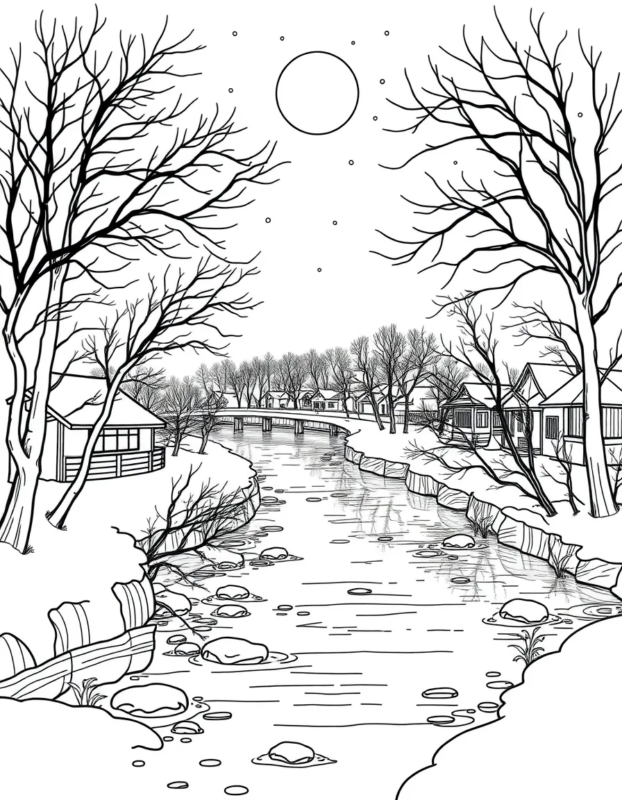 (Heilongjiang) Songhua River winter scene