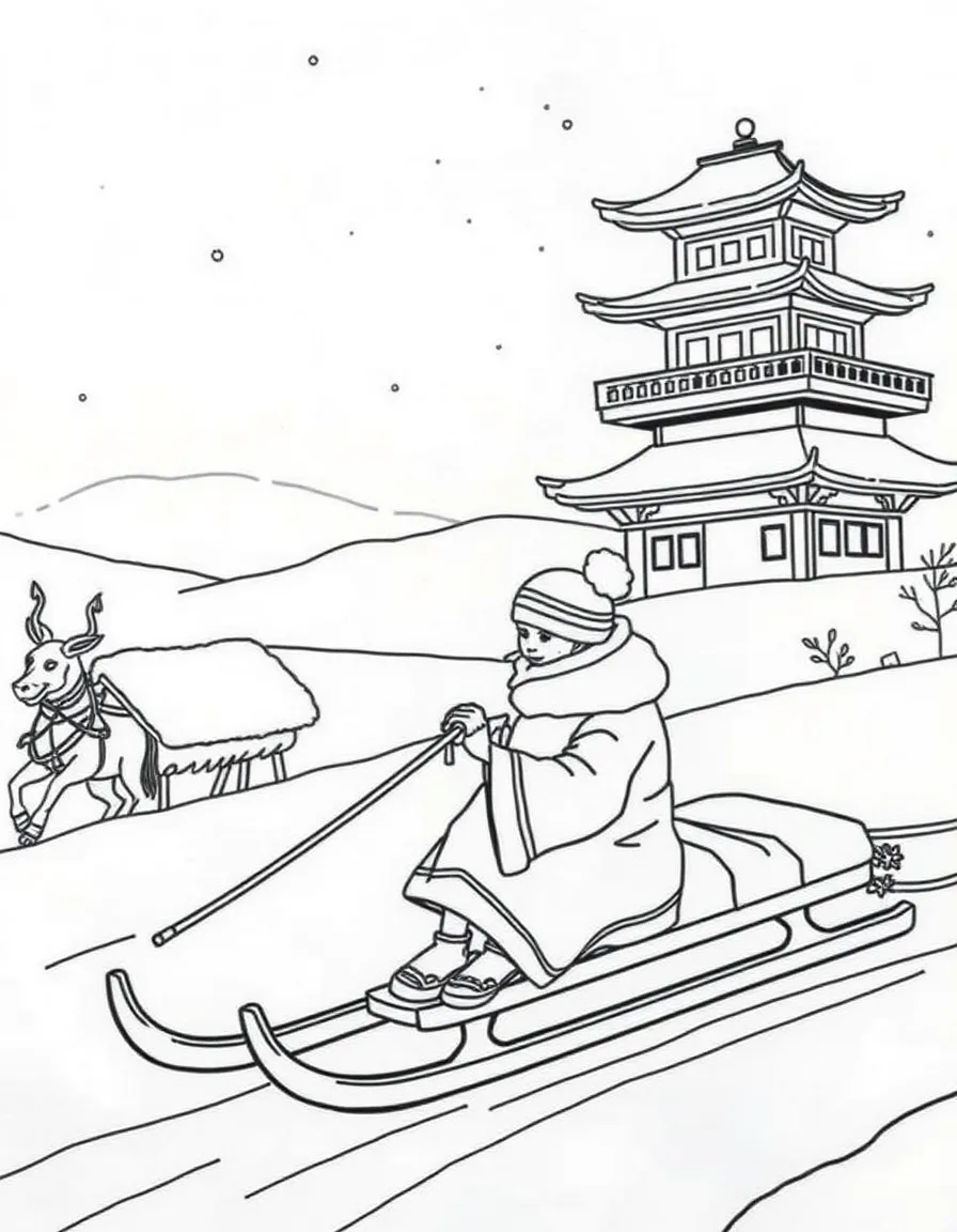 (Heilongjiang) Traditional Chinese sledding activity