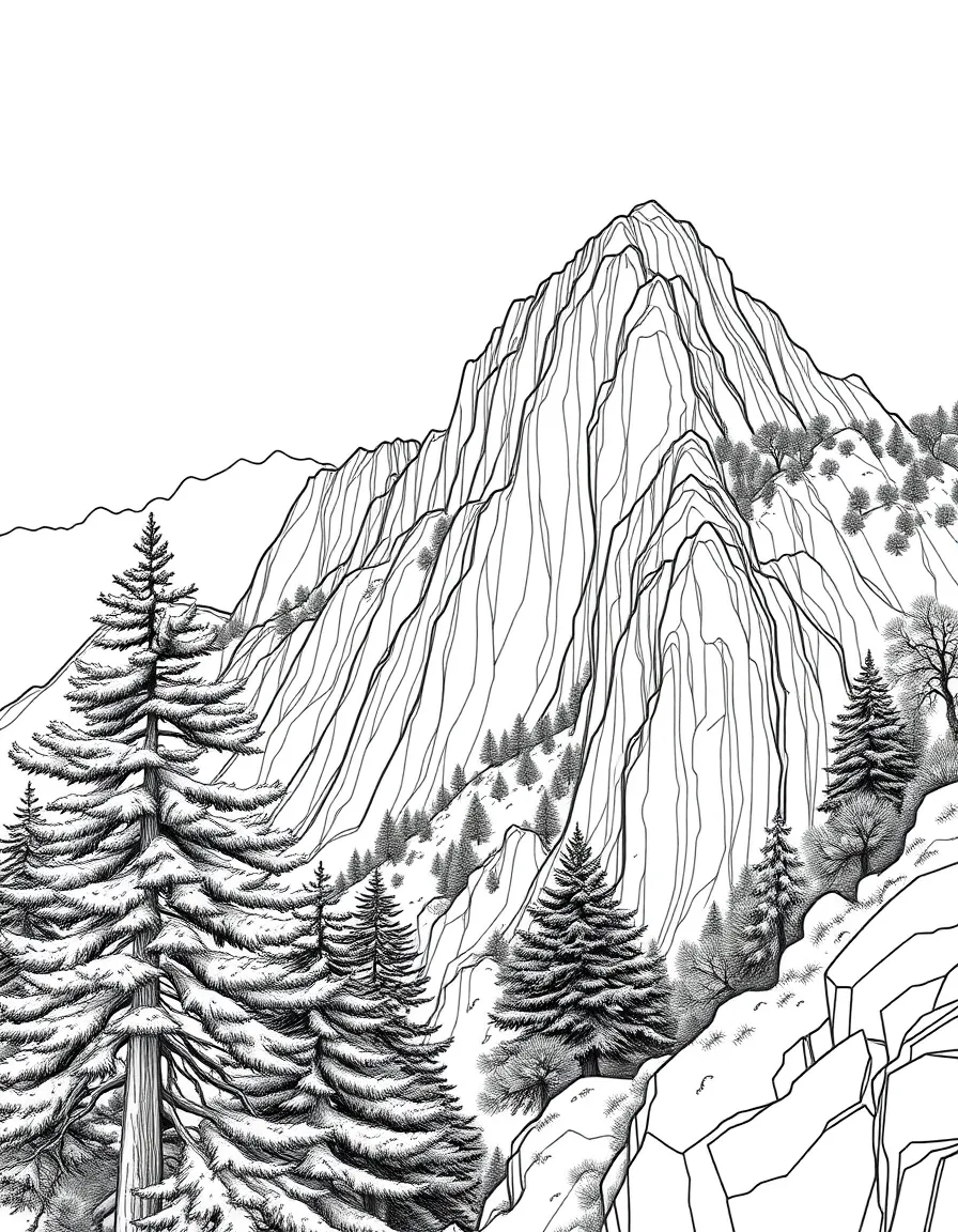 (Anhui) Yellow Mountains (Huangshan) with pine trees