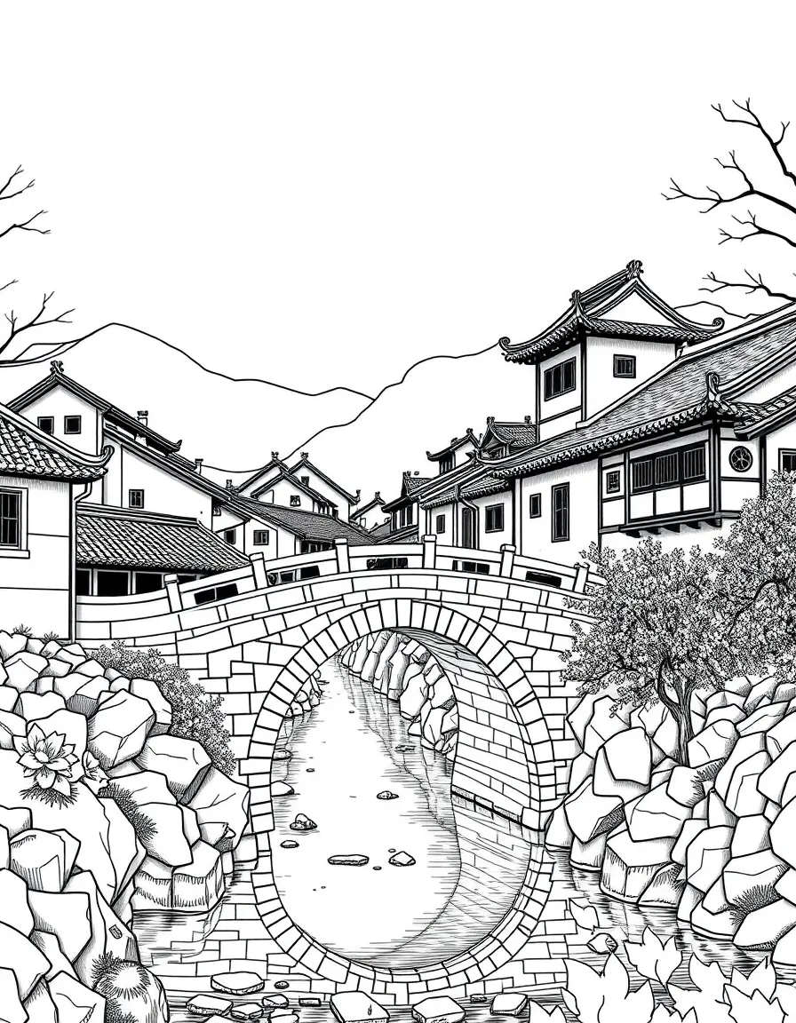 (Anhui) Ancient stone bridges in villages