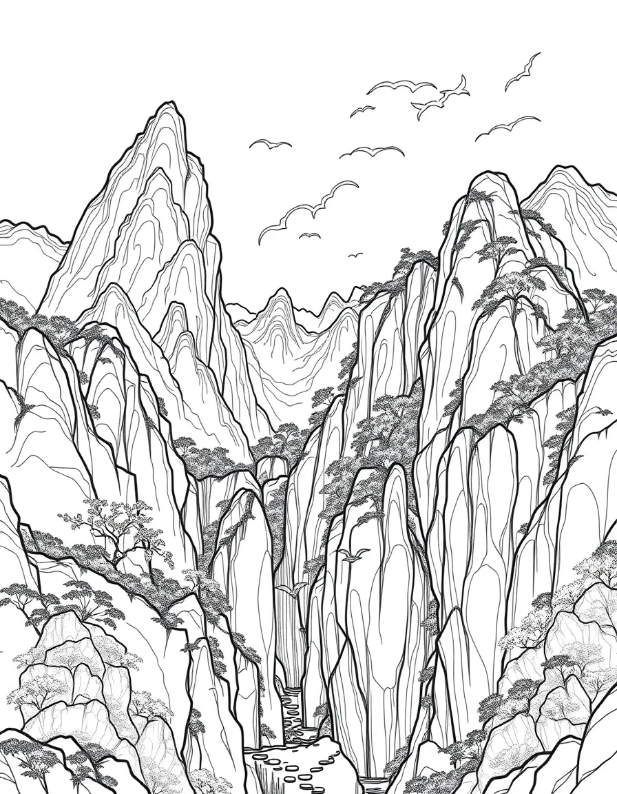 (Jiangxi) Mount Lu scenic peaks and waterfalls