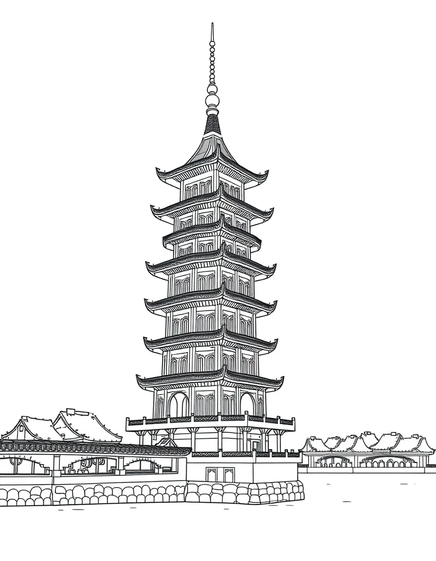 (Hubei) Yellow Crane Tower by Yangtze River