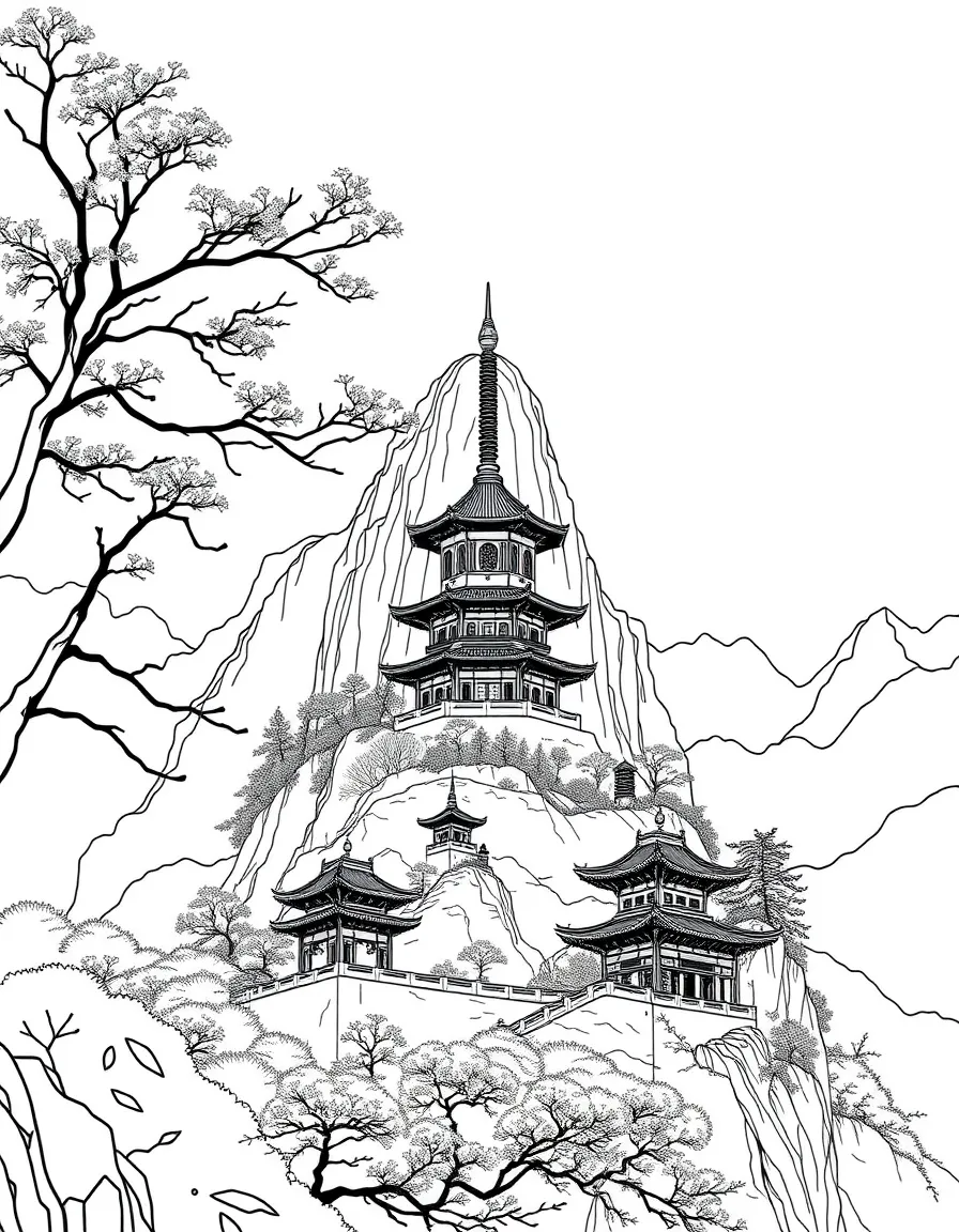 (Hunan) Mount Heng with Taoist temples