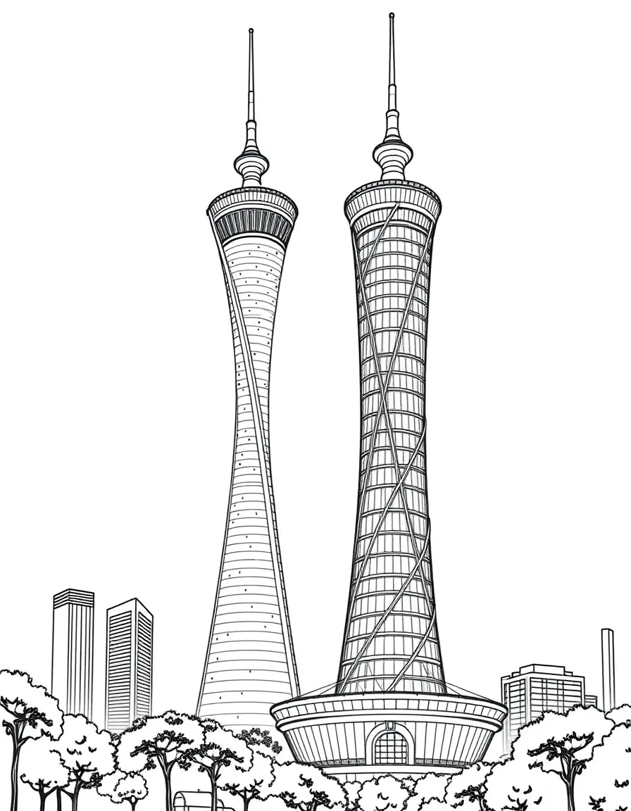 (Guangdong) Canton Tower modern spiral structure
