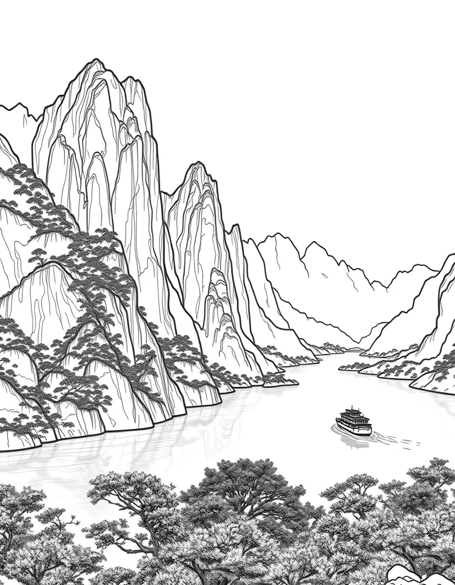 (Guangxi) Li River with karst mountains