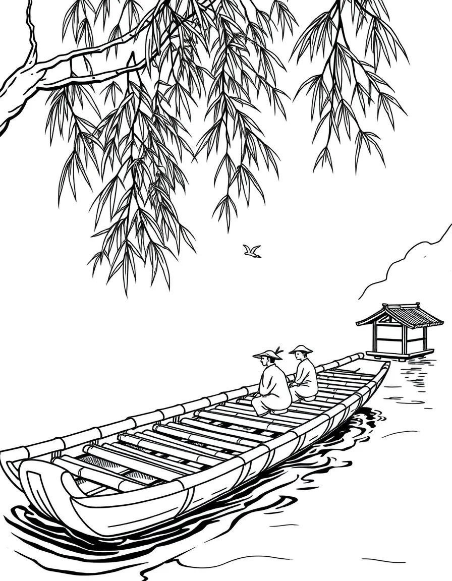 (Guangxi) Traditional Chinese bamboo rafting