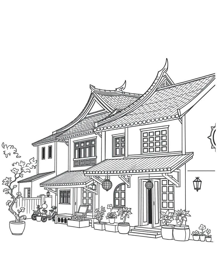 (Hainan) Traditional Hainanese village houses