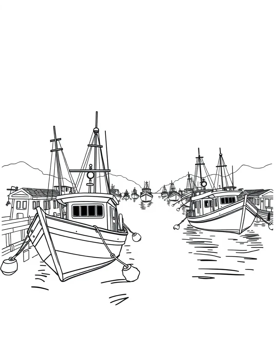 (Hainan) Fishing boats in harbor