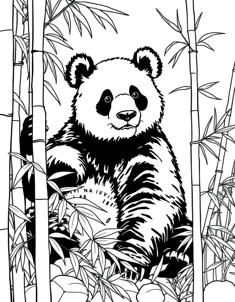 (Sichuan) Giant Panda in bamboo forest