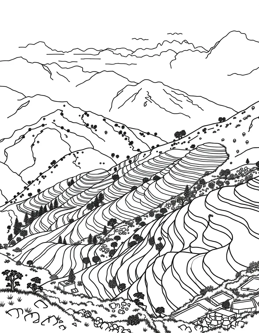(Guizhou) Terraced fields on mountain slopes