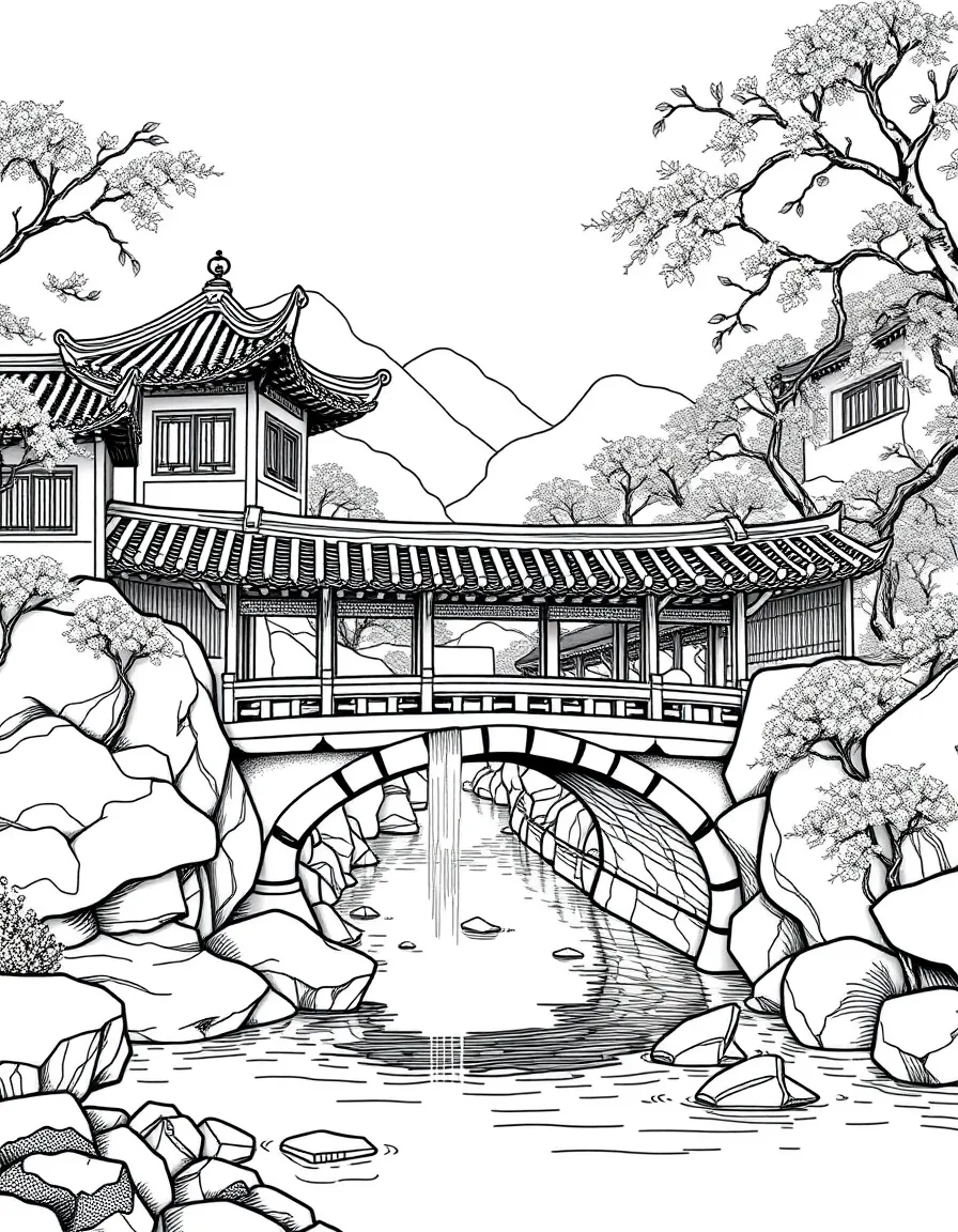 (Guizhou) Traditional Chinese wind and rain bridge