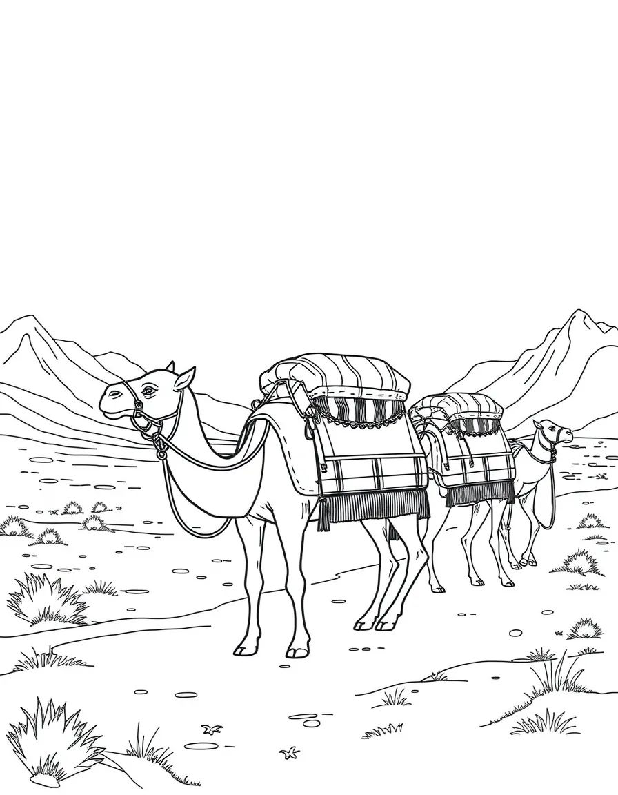 (Gansu) Traditional Silk Road camel caravan