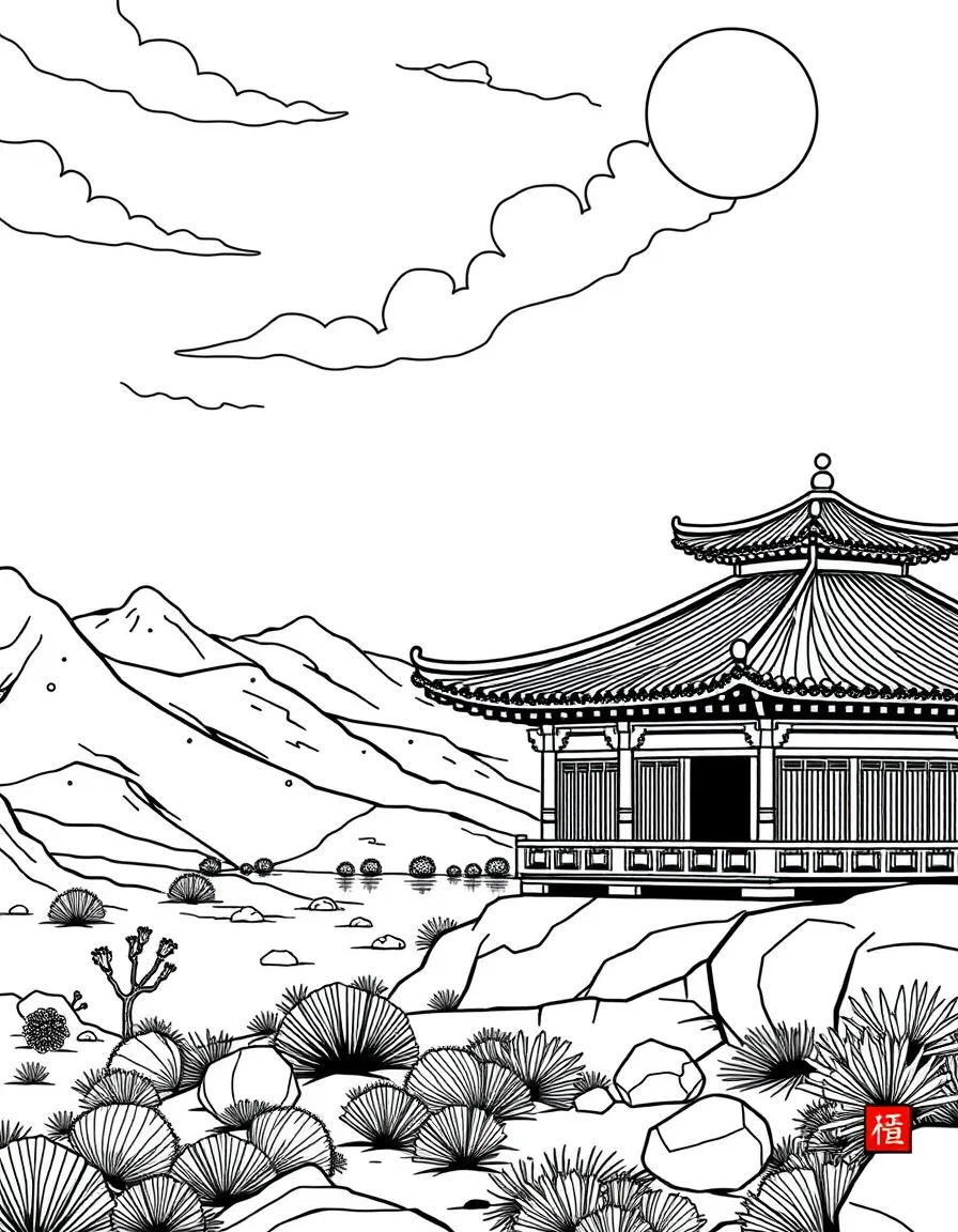 (Gansu) Traditional Chinese desert oasis