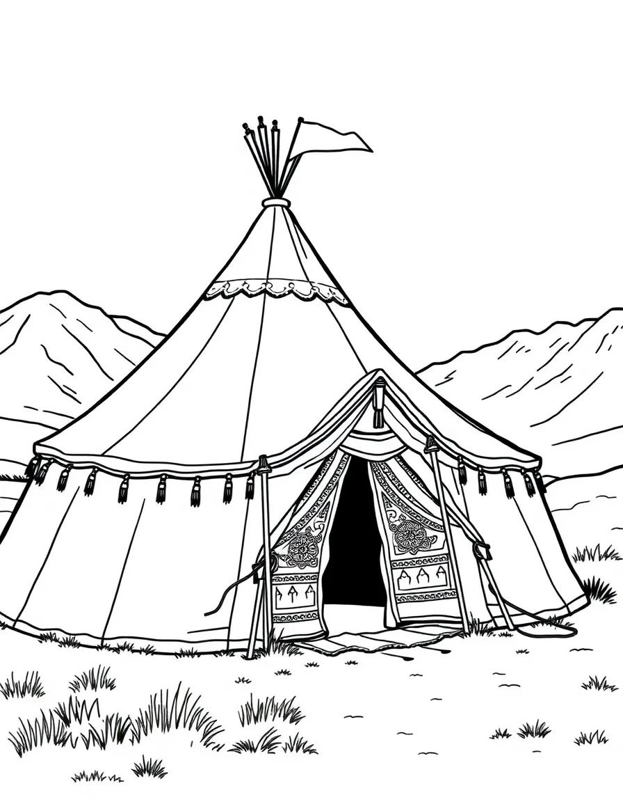 (Qinghai) Traditional Tibetan nomad tent