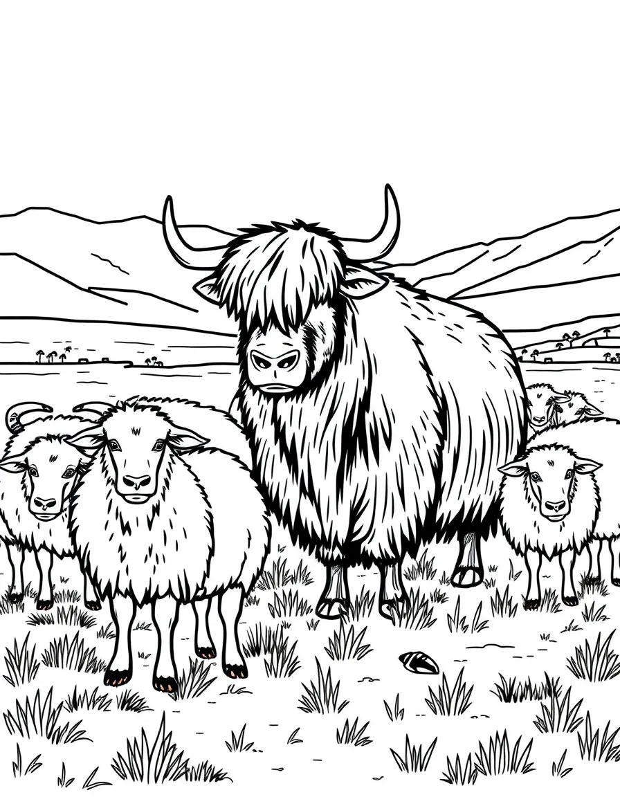 (Qinghai) Traditional yak and sheep herding