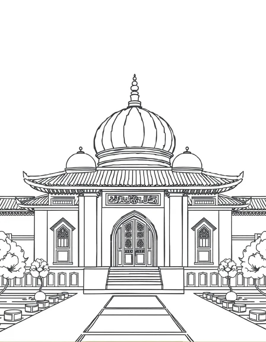 (Ningxia) Traditional Chinese Islamic mosque