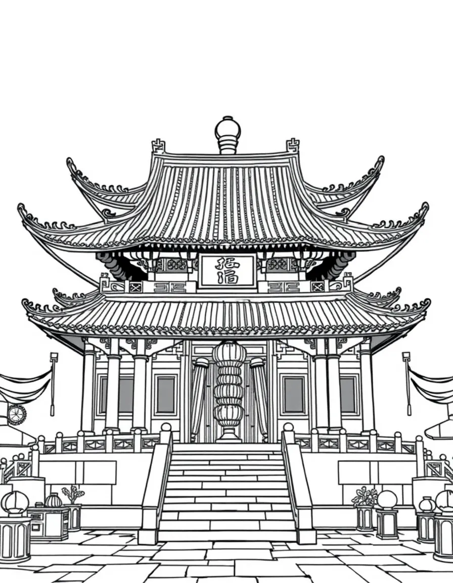 (Hong Kong) Man Mo Temple with giant incense coils