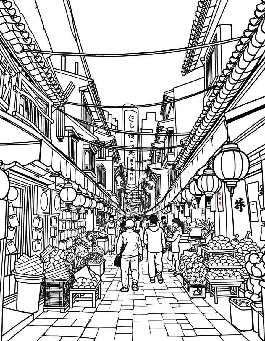 (Hong Kong) Traditional Chinese street market