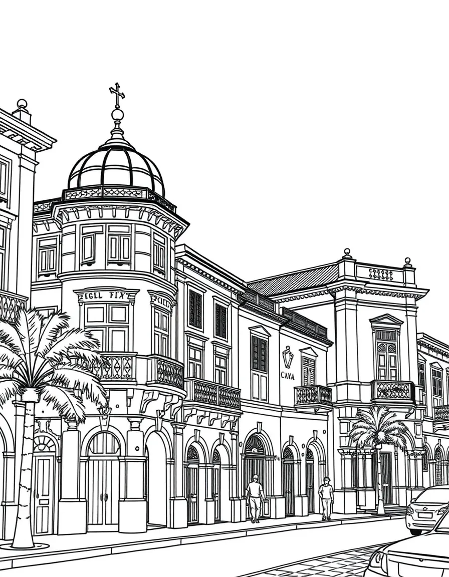 (Macau) Traditional Portuguese colonial buildings