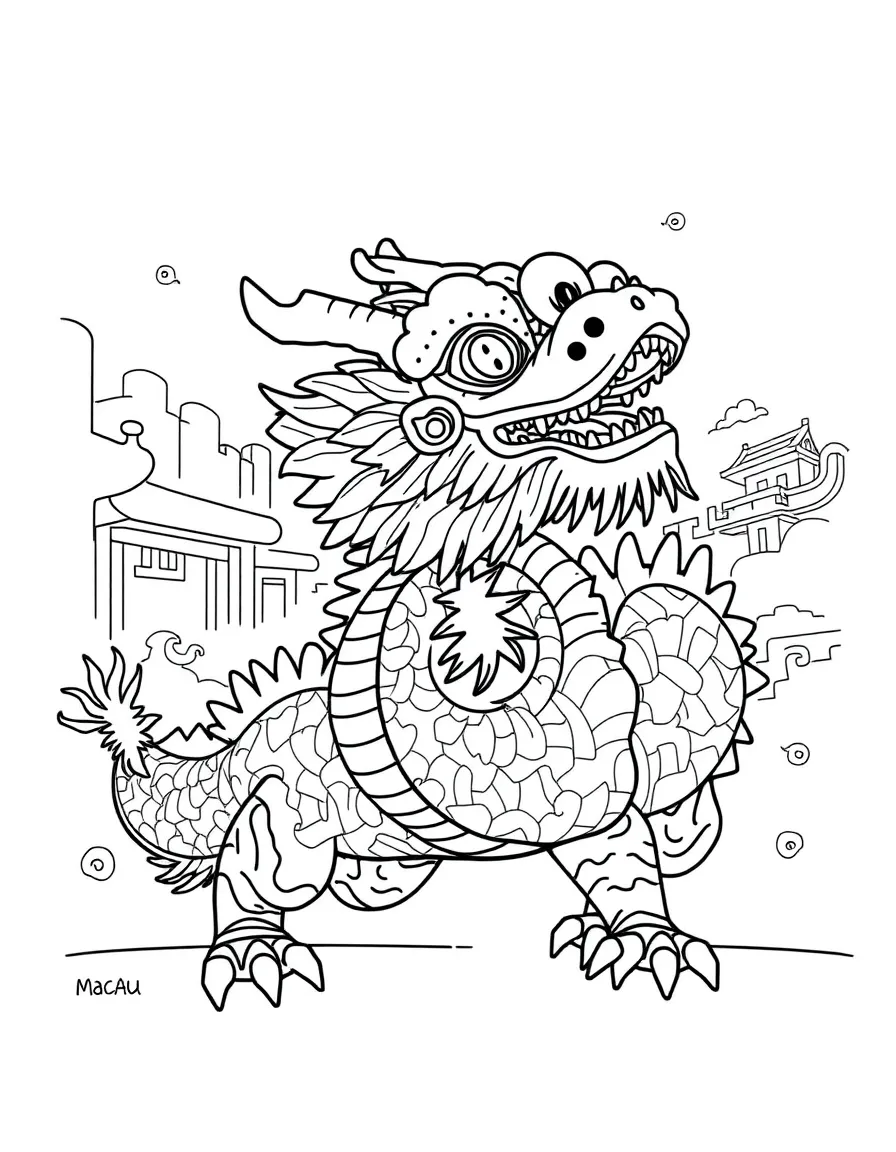 (Macau) Traditional Chinese dragon dance