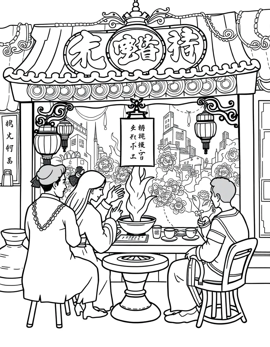 (Macau) Traditional Chinese fortune telling scene