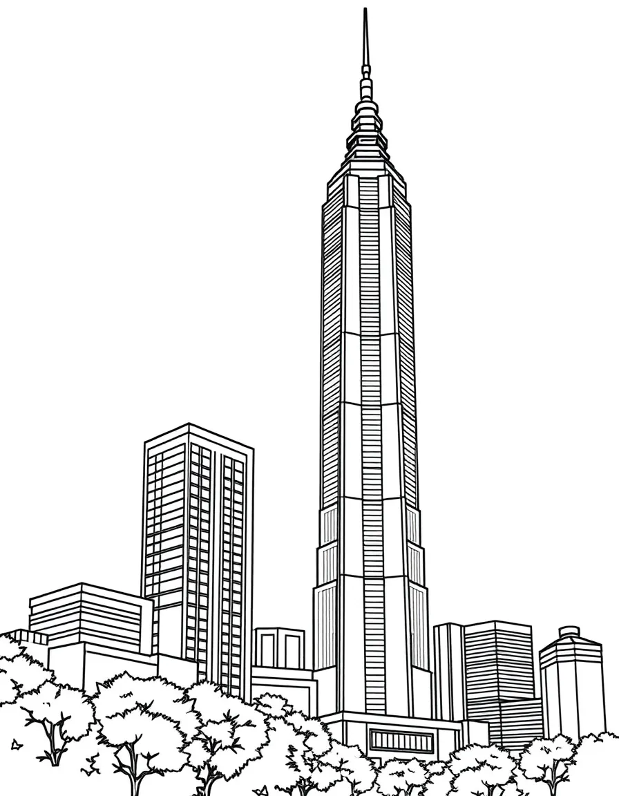 (Taiwan) Taipei 101 tall skyscraper