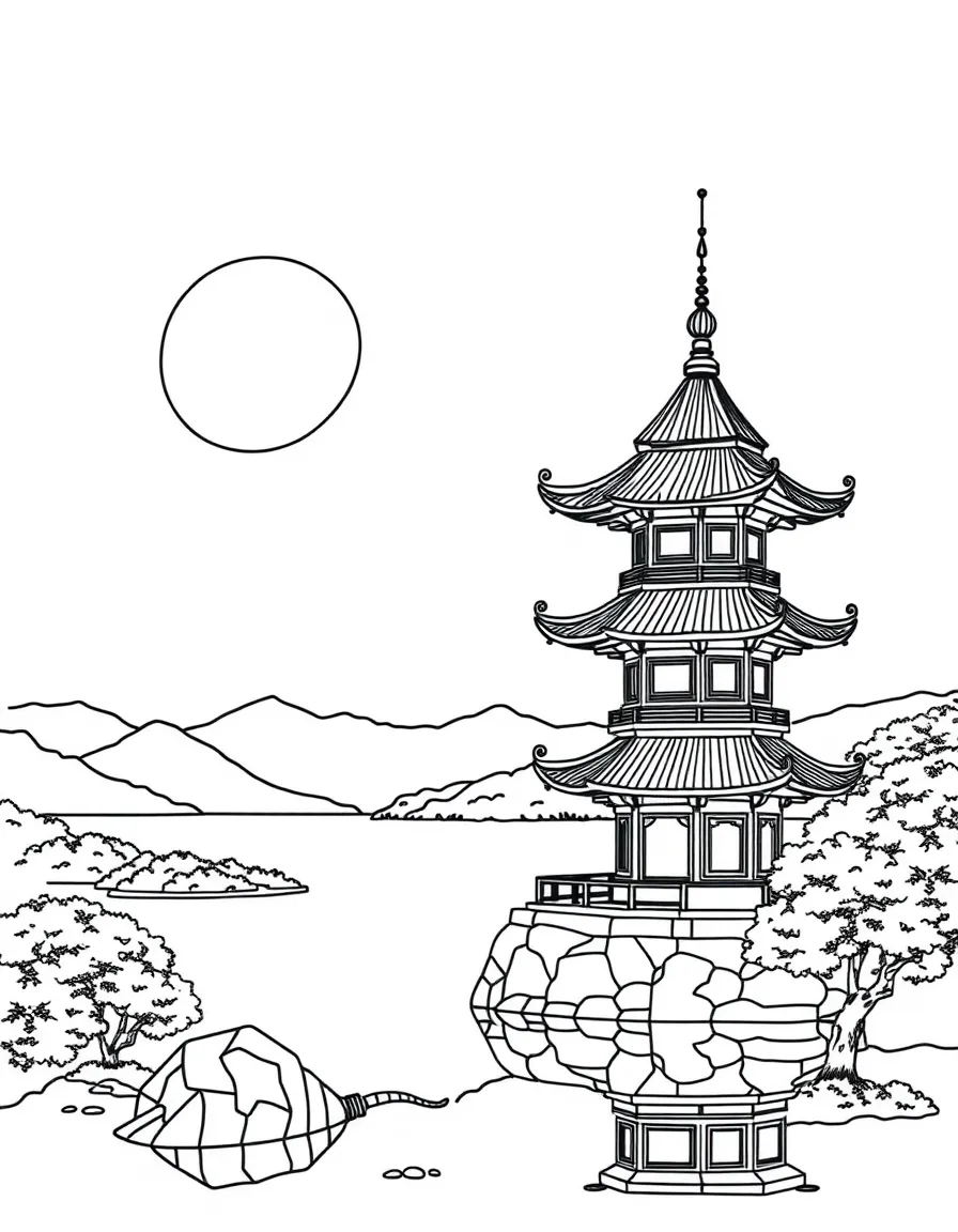 (Taiwan) Sun Moon Lake with pagoda