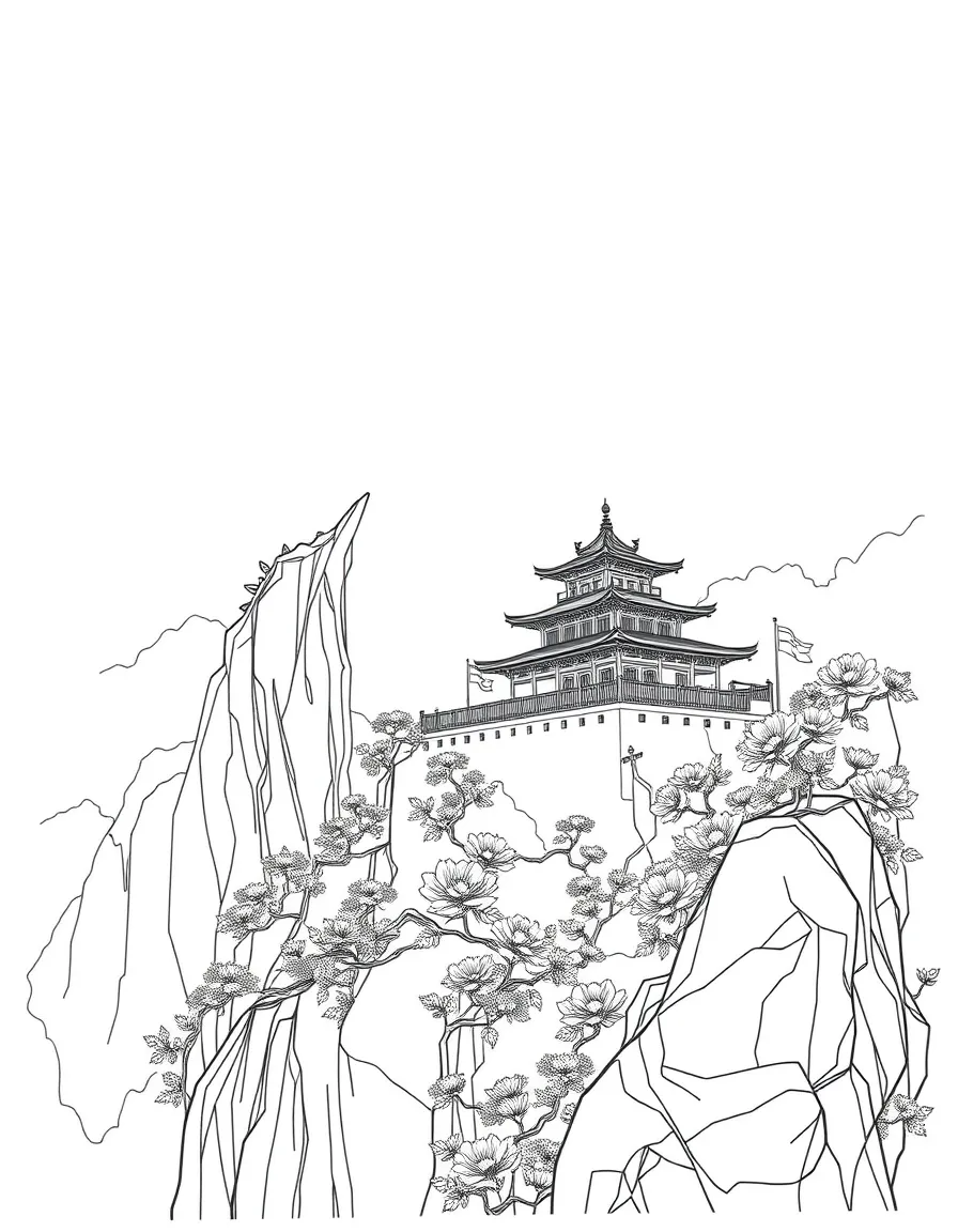 (Chongqing) Traditional Chinese cliffside monastery