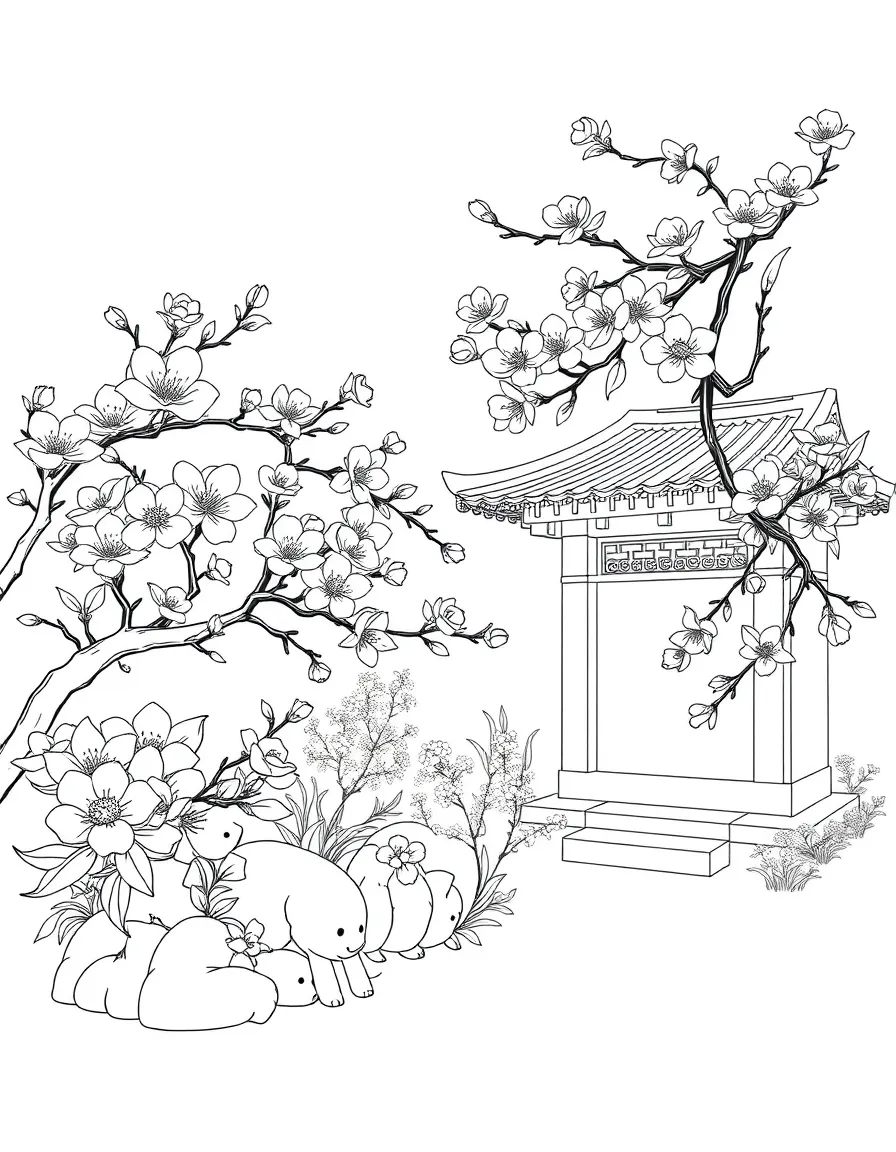 (Hebei) Traditional Chinese peach blossom garden
