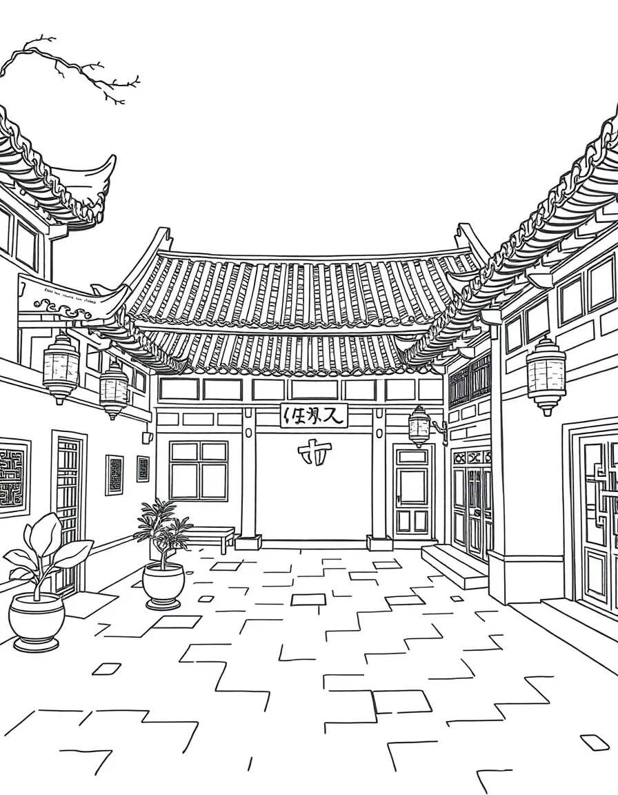 (Shanxi) Historic Chinese inn courtyard