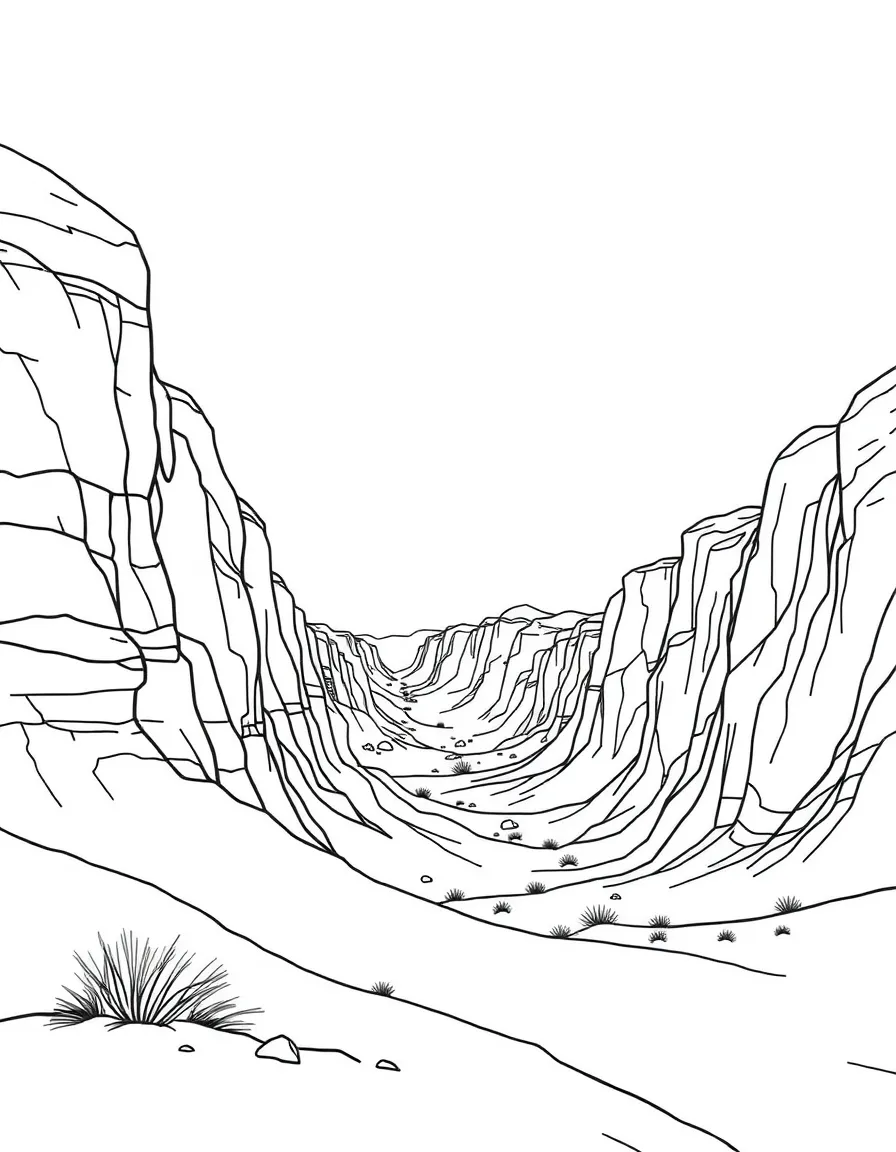 (Inner Mongolia) Resonant Sand Gorge desert landscape