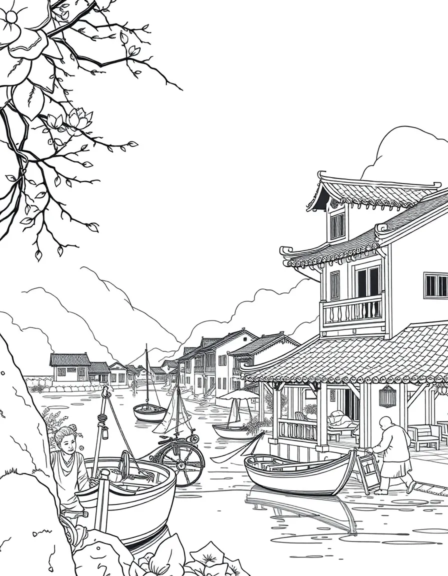 (Fujian) Traditional Chinese fisherman's village