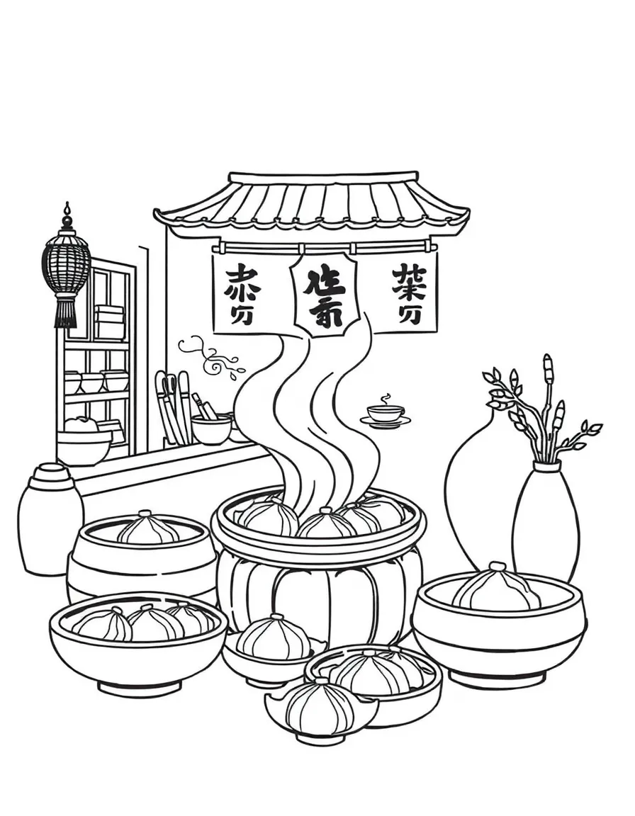 (Guangdong) Traditional Chinese dim sum kitchen