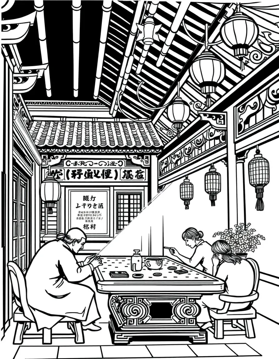 (Sichuan) Chengdu teahouse mahjong scene