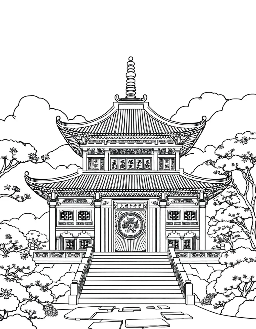 (Sichuan) Traditional Chinese Buddhist monastery