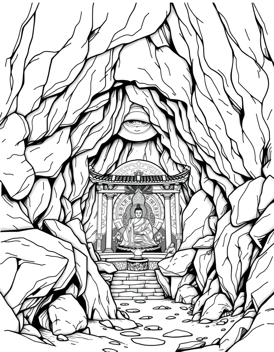 (Gansu) Traditional Chinese Buddhist cave art