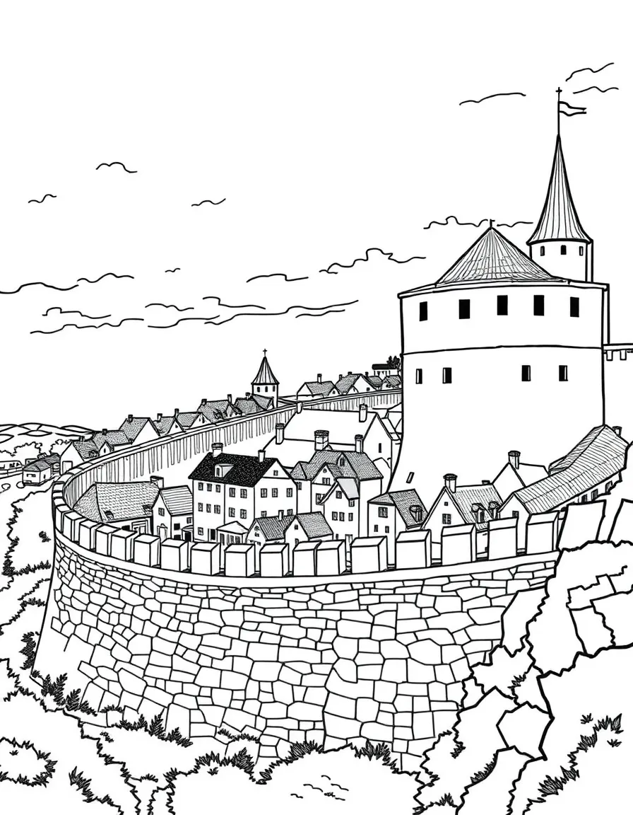 Gotland's medieval ring wall surrounding Visby town