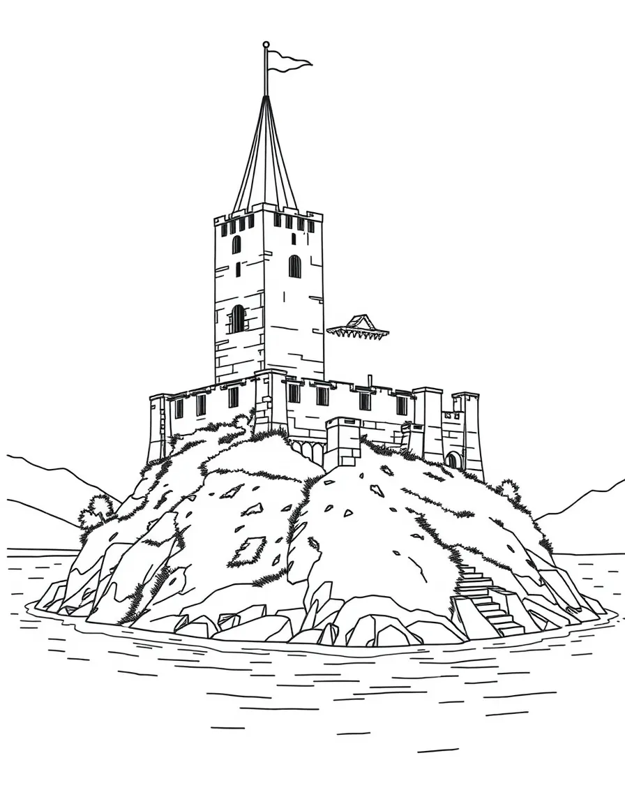 Kronoberg Castle ruins on a small island