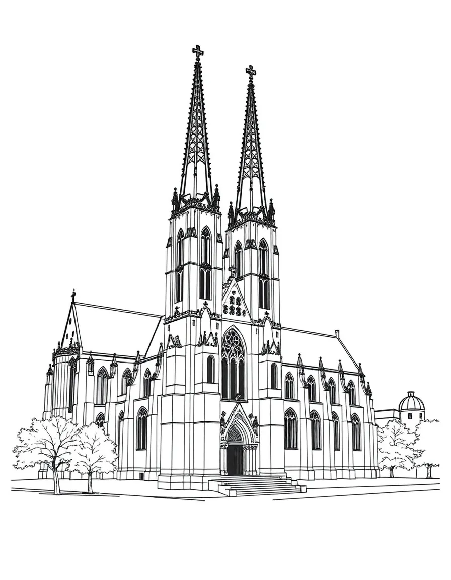 Lund Cathedral with its twin towers