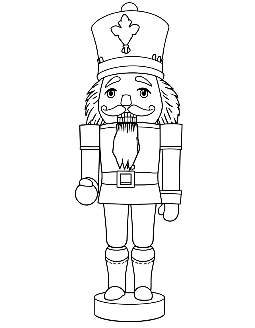 (Germany) Nutcracker soldier figure with uniform and hat