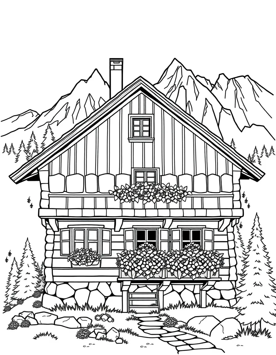 (Germany) Traditional Bavarian mountain chalet