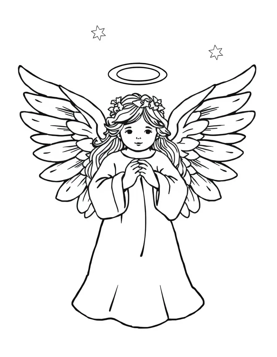 (Germany) German Christmas angel (Christkind) with wings