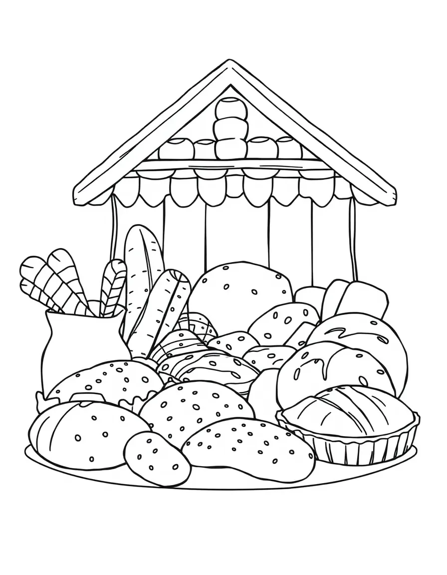 (Germany) Traditional German bakery with various breads