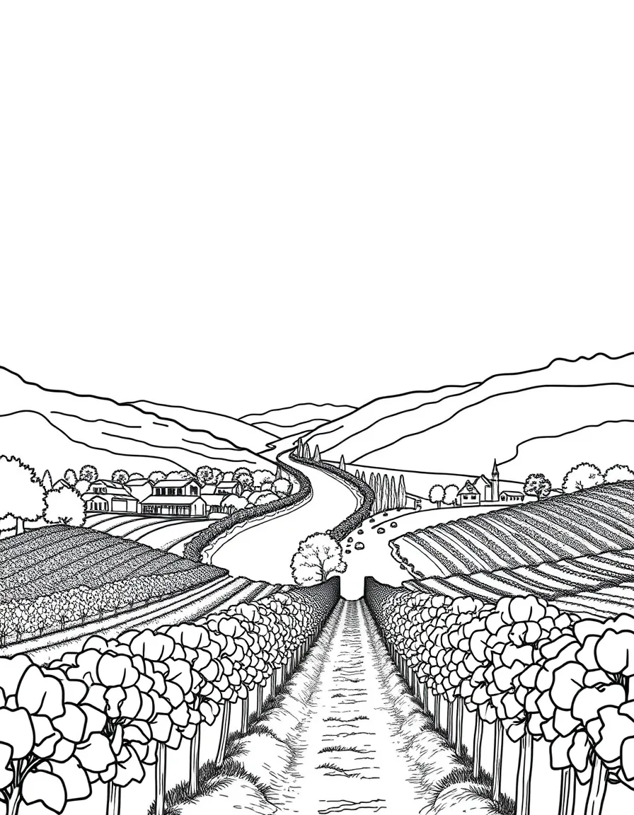 (Germany) Rhine Valley vineyard landscape