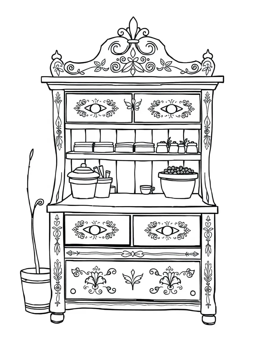 (Germany) German folk art painted furniture