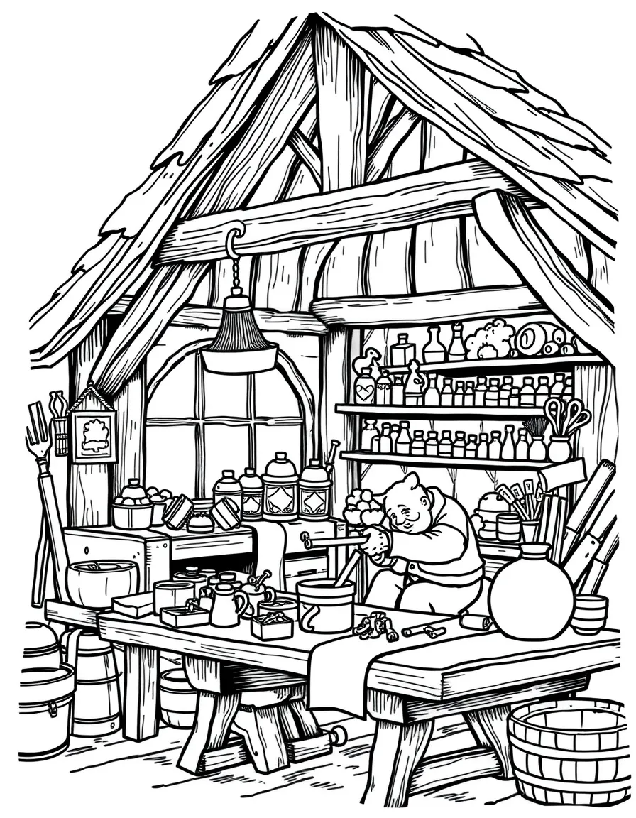 (Germany) Traditional German toy maker's workshop