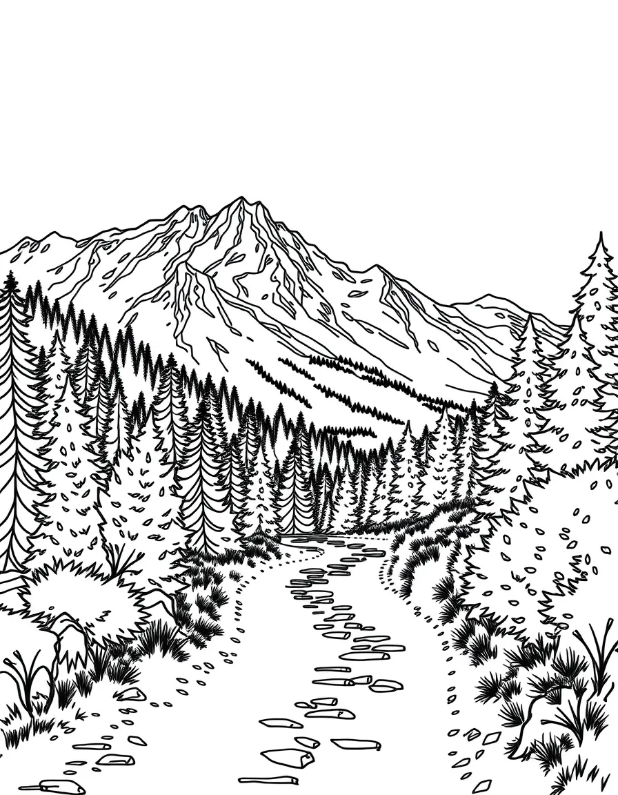 (Germany) Bavarian mountain hiking trail scene