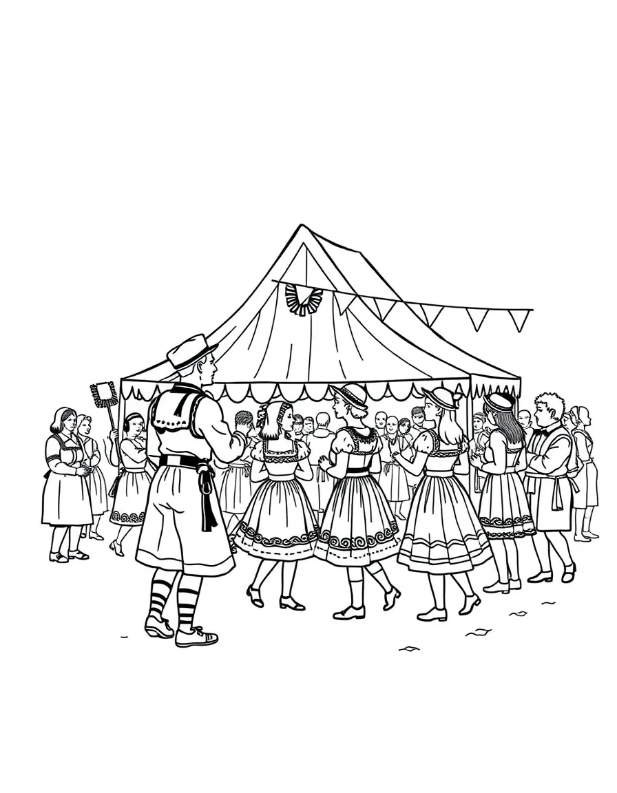 (Germany) German folk festival with traditional games
