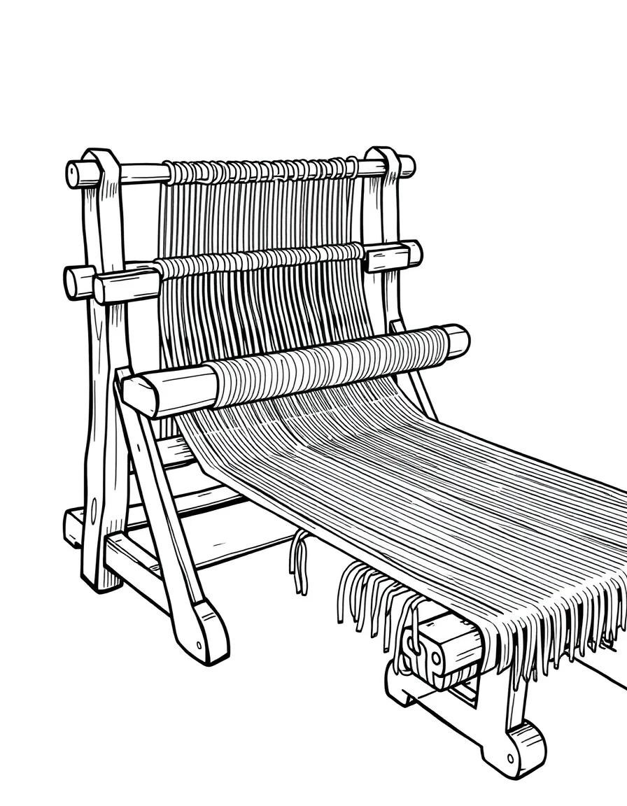 (Germany) German traditional weaving loom
